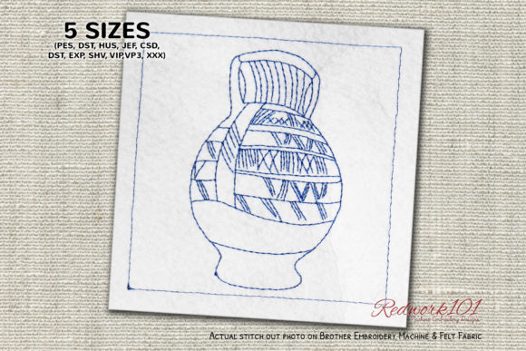 African Pottery Lineart for Boutique Apparel