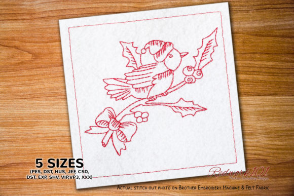 Christmas Bird Redwork: A Pro Review for Business Merch