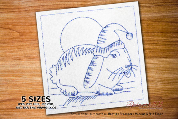Christmas Rabbit Redwork: A Festive Embroidery Review