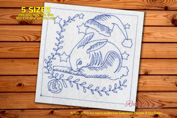Cute Christmas Bunny Redwork: A Designer's Fair Review