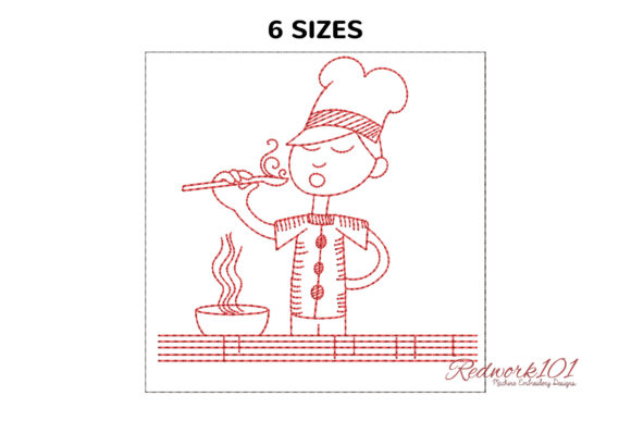 Review: A Cook in the Kitchen Redwork Design for Holidays