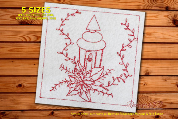 Review: Christmas Bouquet Redwork Design for Holiday Crafts
