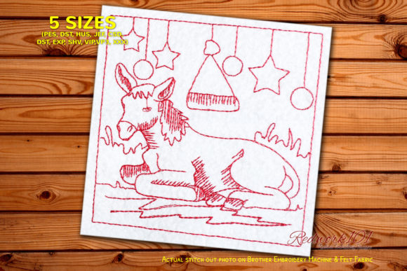 Review: Christmas Donkey Redwork Design for Etsy Shops