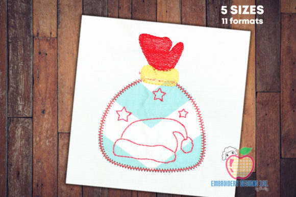 Review: Gift Bag of Santa in Red Applique for Holiday Sales