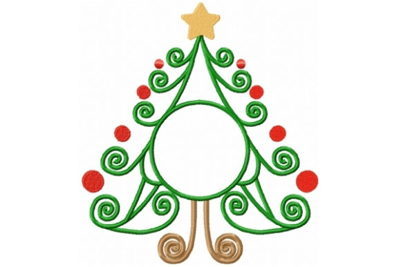 Review: Swirly Christmas Tree Mono for Boutique Sweatshirts