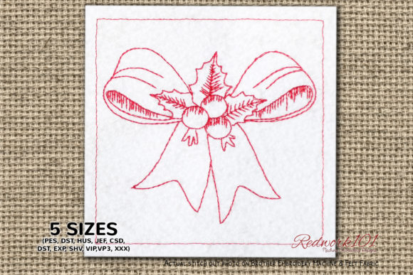 Reviewing Christmas Ribbon Redwork for Holiday Gifts