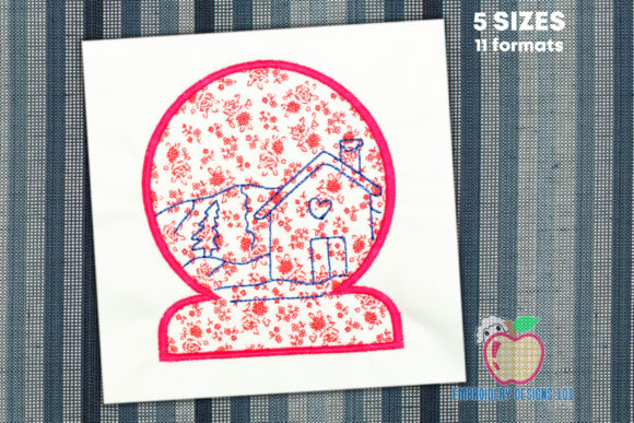 Snowglobe House Applique: A Winter Etsy Best-Seller?