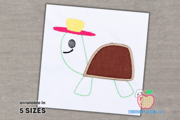 Turtle Wearing Hat Applique: A Craft Fair Best-Seller Review